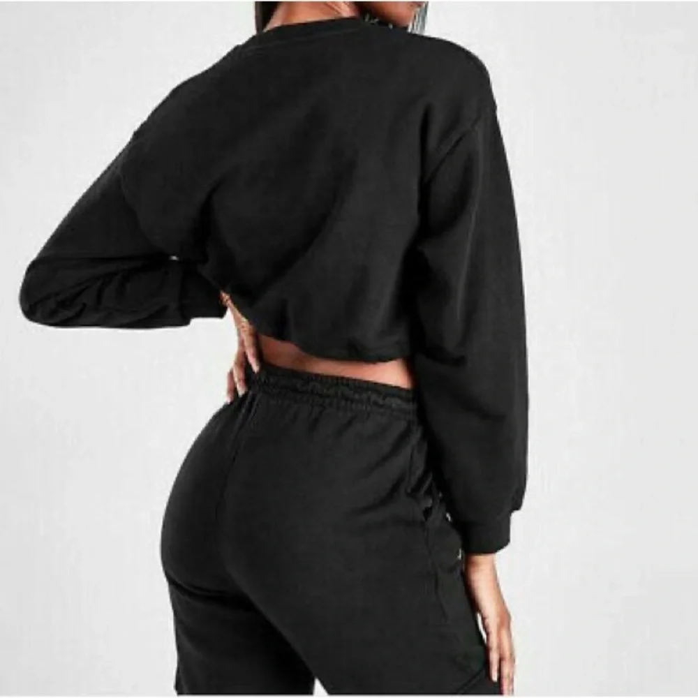 Adidas Originals Outline Crop Crew Sweatshirt, size Small - Picture 12 of 12